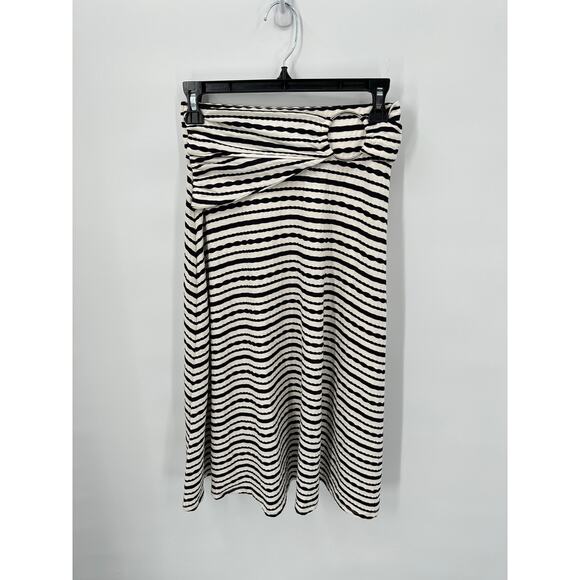 ANTHROPOLOGIE Maeve Black & White Striped Summer Skirt // XXS - Picture 1 of 5